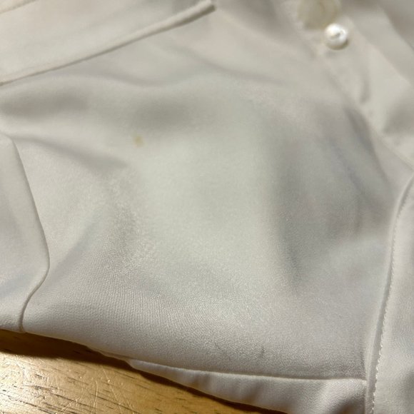 NWD Womens Chris Gramer Ivory White Chest Pockets Button Top Blouse 1 US/M * - Picture 13 of 13